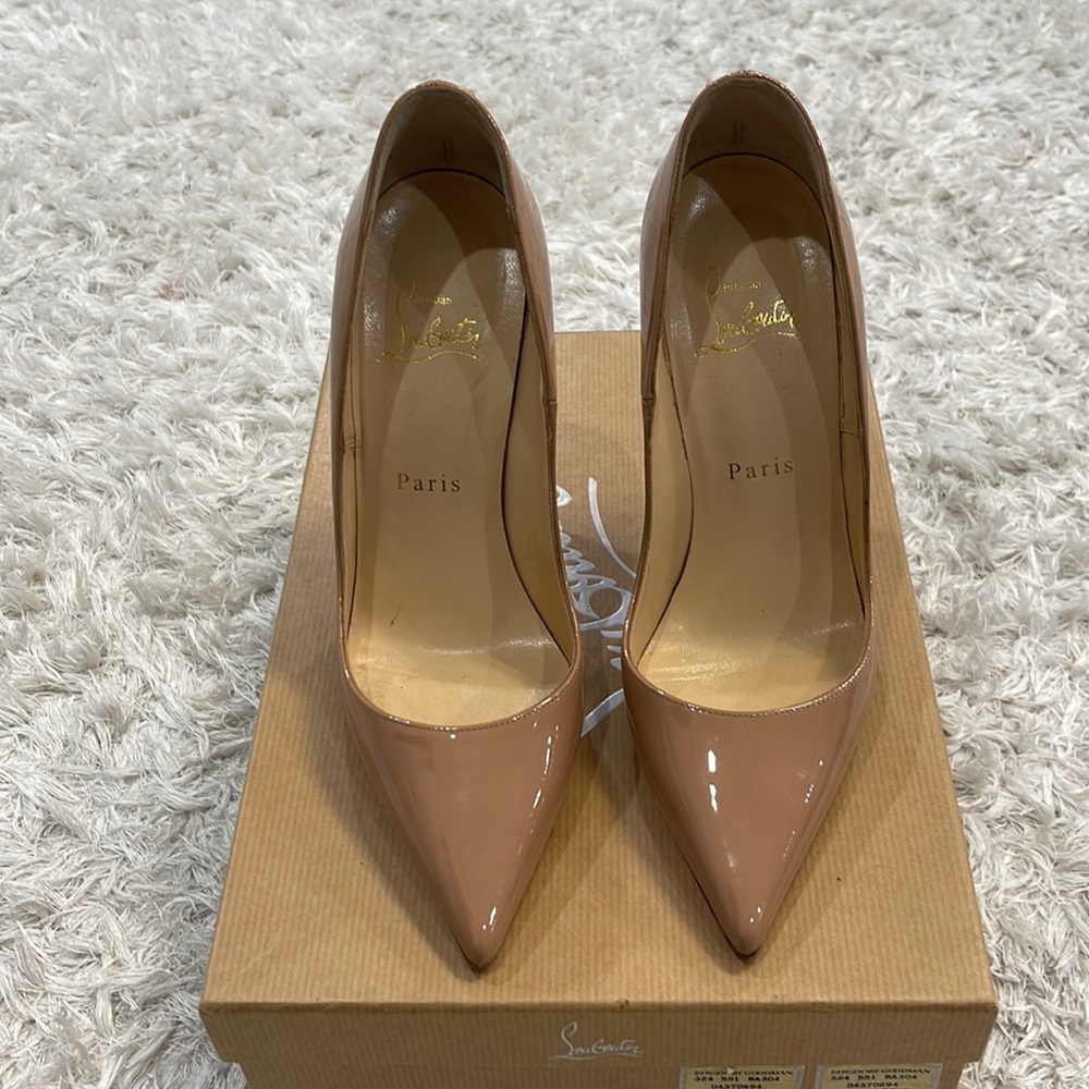 Christian Louboutin So Kate Nude 120 Patent Size 36.5